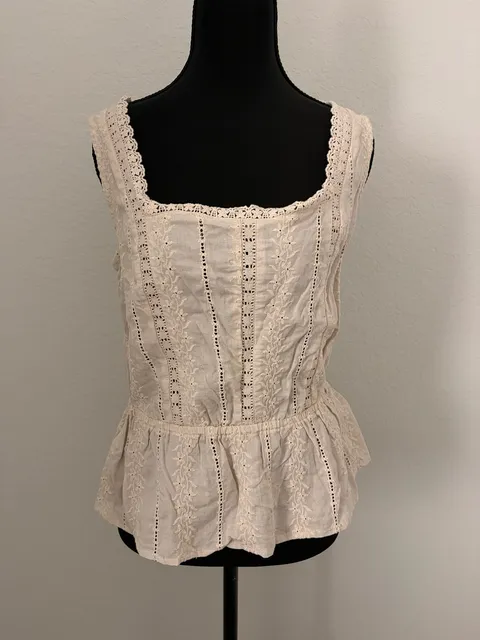 And Now This Top Size M Cream Peplum