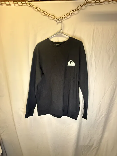 Quiksilver Sweatshirt Size M Black Crewneck Pullover