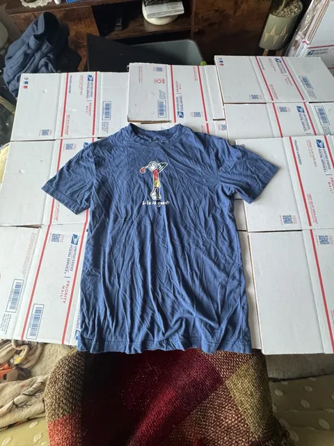Life Is Good Golf Jake T-Shirt Size S Blue