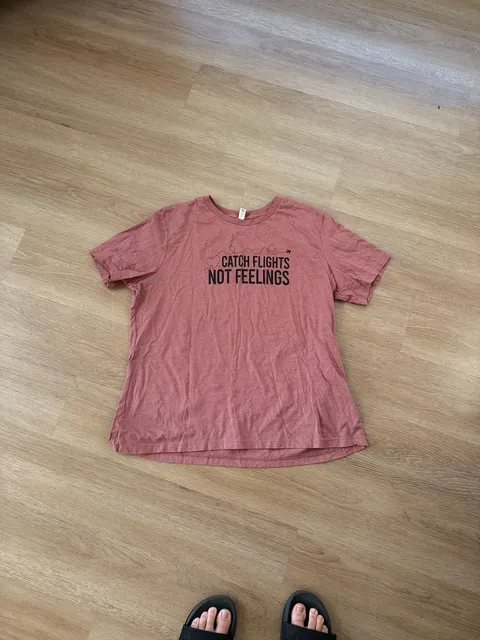 Bella+Canvas Catch Flights Not Feelings T-Shirt Mauve