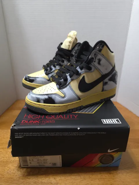 Nike Dunk High 1985 SP Size 6.5 Lemon Drop Acid Wash