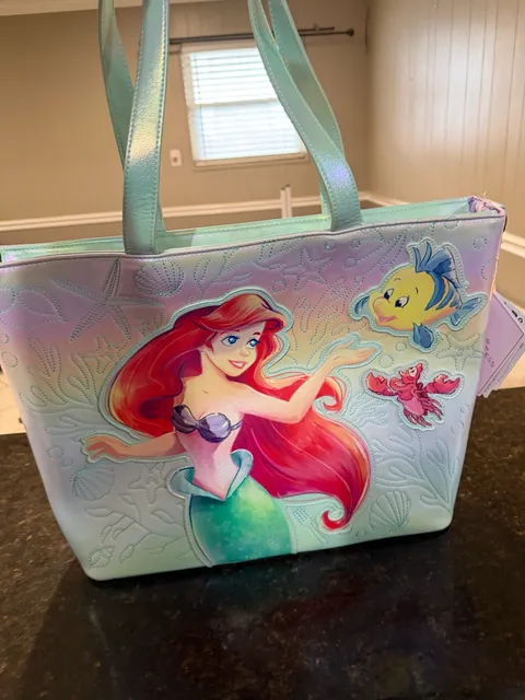 Loungefly Disney Little Mermaid Ariel & Flounder Tote Bag