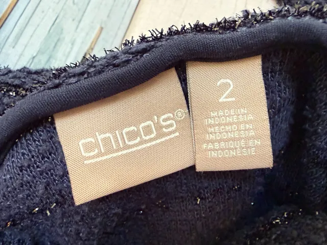 Chico's Metallic Shimmer Top Size 2 Black Gold Long Sleeve
