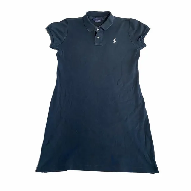 Ralph Lauren Sport Polo Dress Size M Navy Blue Short Sleeve Cotton