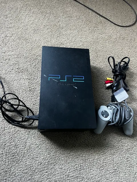 Sony PlayStation 2 Console System With Controller And Cables