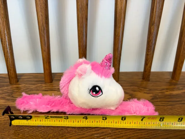 Slap Band Unicorn Plush Pink White Glitter Horn