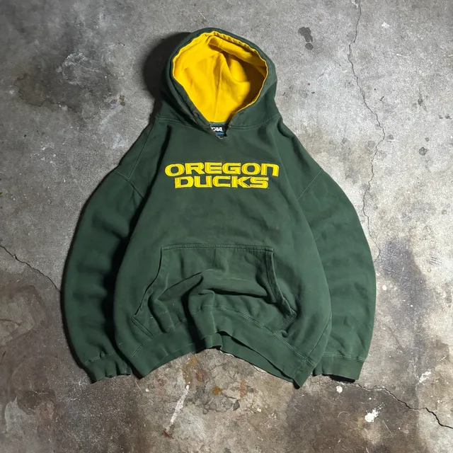 NCAA Oregon Ducks Hoodie Size XL Green Yellow