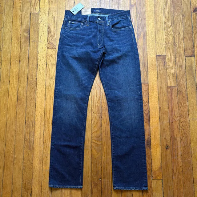 Polo Ralph Lauren The Varick Slim Straight Jeans 32x34 Blue Denim