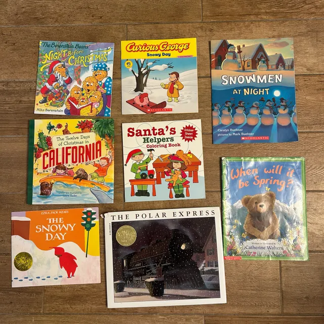 Lot Of 8 Childrens Christmas And Winter Holiday Picture Books