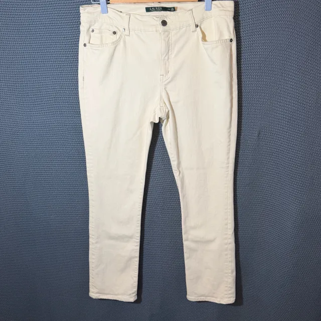 Lauren Ralph Lauren Denim Jeans Size 12P Cream