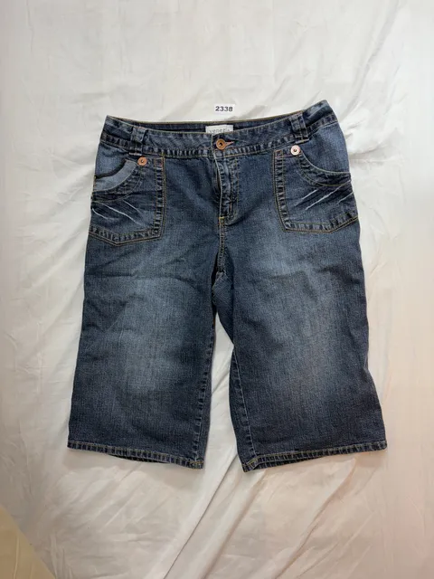 Venezia Denim Shorts Size 16 Blue Cotton Blend