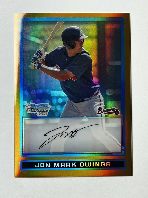 2009 Bowman Chrome Prospects Jon Mark Owings #BCP47 Gold Refractor /50