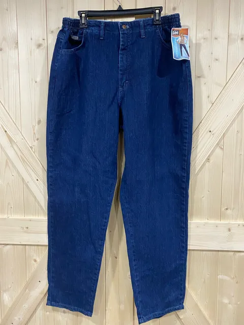 Lee Relaxed Fit Tapered Leg Jeans Size 18 Medium Blue Stretch