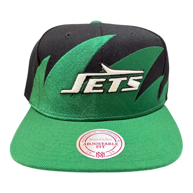Mitchell & Ness New York Jets Sharktooth Snapback Hat OSFA Black Green
