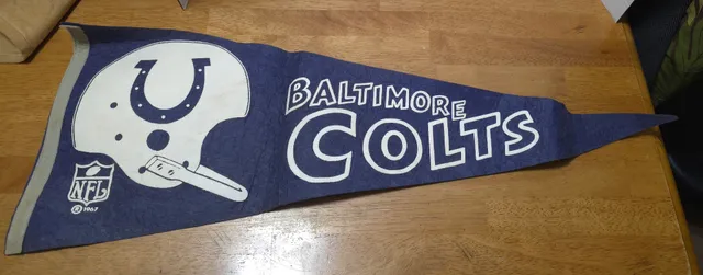 Vintage 1967 Baltimore Colts NFL Felt Pennant