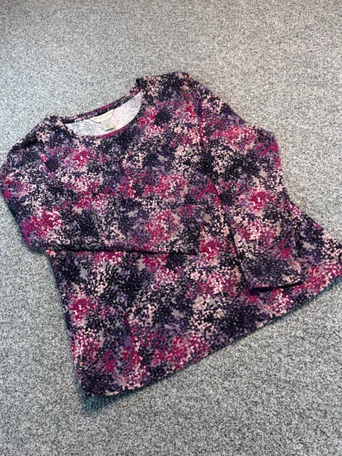 Christopher & Banks Long Sleeve Woman’s Top Size P/M Petite Multi Color Pattern