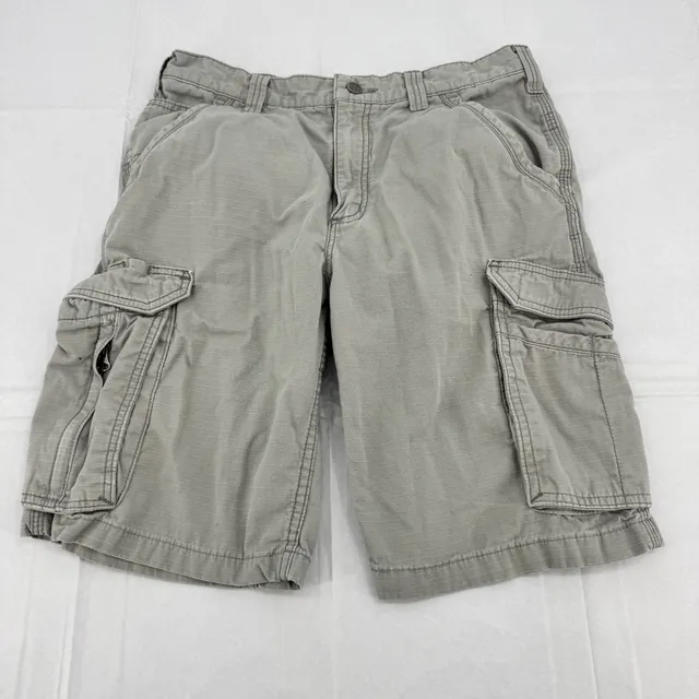 Carhartt Force Relaxed Fit Cargo Shorts Size 32 Gray Ripstop