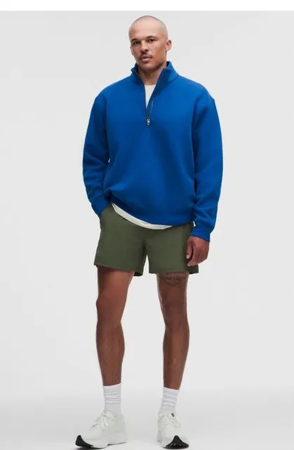 Lululemon Steady State SuperLoft Half Zip Sapphire Sprint LARGE