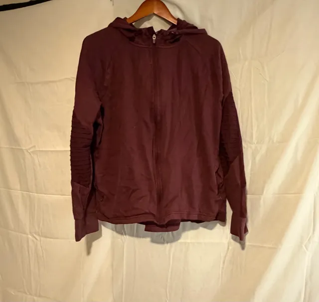 Avia Full Zip Hoodie Size XXL 3XG Burgundy Athletic Jacket