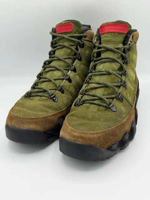 Nike Air Jordan 9 Retro Boot NRG Olive Black AR4491-200 Men’s Size 10.5