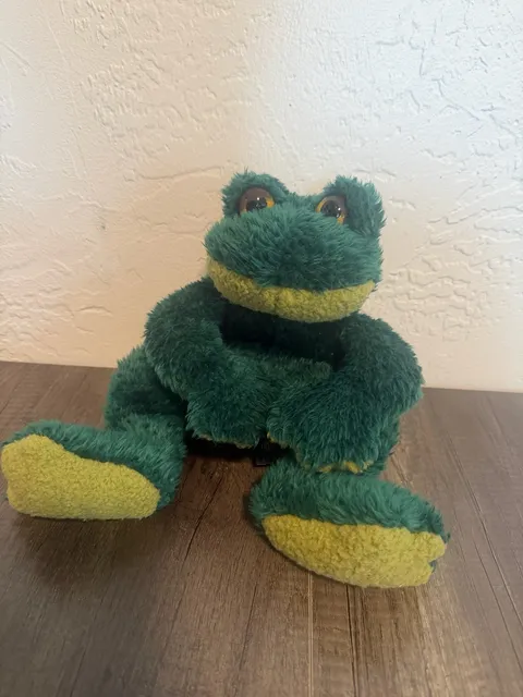 Russ Berrie Fleegle Green Frog Plush Stuffed Animal