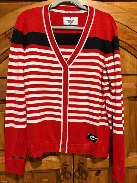 Emerson Street Clothing Co. Georgia Bulldogs Cardigan Sweater Large