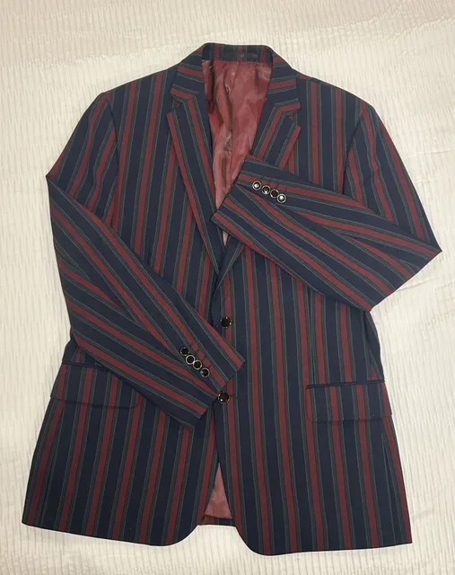 Brook Taverner Boating Blazer Size 44 Regular Striped Red Blue