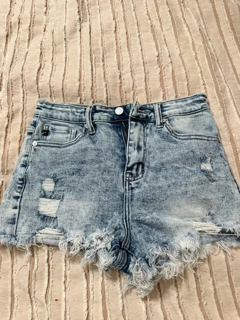 KanCan Distressed Denim Shorts Light Wash