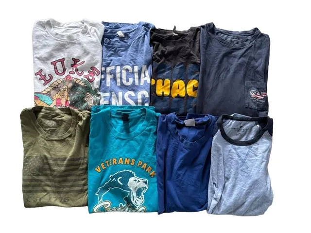 Men’s Graphic T-Shirt Bundle Lot of 8 – Mixed Brands & Colors – Pre-Owned