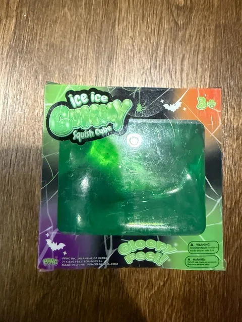 PPNC Ice Ice Gummy Squish Cube Green Sensory Fidget Toy New