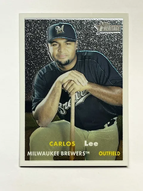 2006 Topps Heritage Chrome #64 Carlos Lee /1957 Milwaukee Brewers