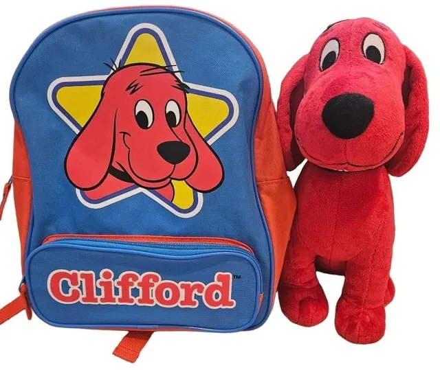 Clifford The Big Red Dog Backpack And Plush Toy Set