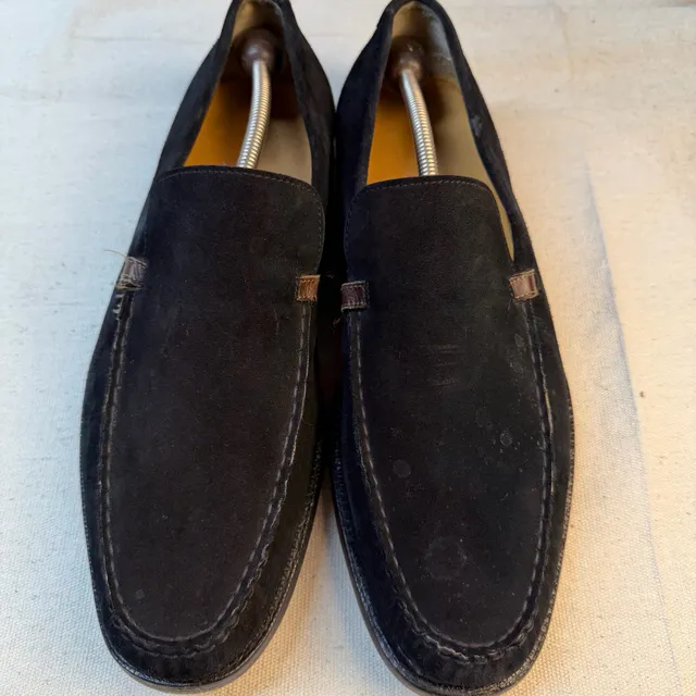 Drake's Henri Summer Loafers Black Suede Loafers