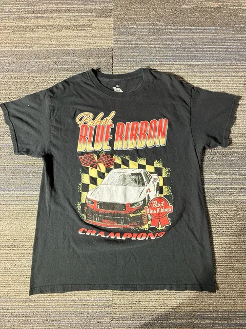 Pabst Blue Ribbon Racing Champions T-Shirt Size L Black