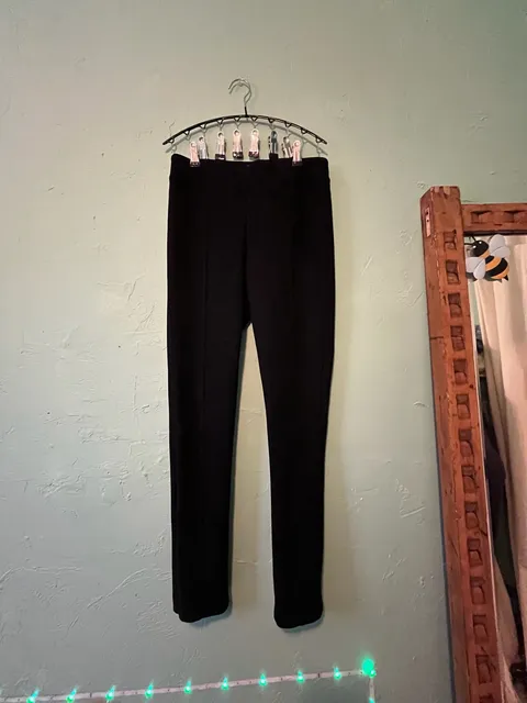 Andrew Marc Suede Pants Size XS Black Pull-On Leggings
