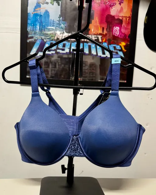 WU68 Size 40C Vanity Fair Inspired By You Underwire T Shirt Bra Blue NWT