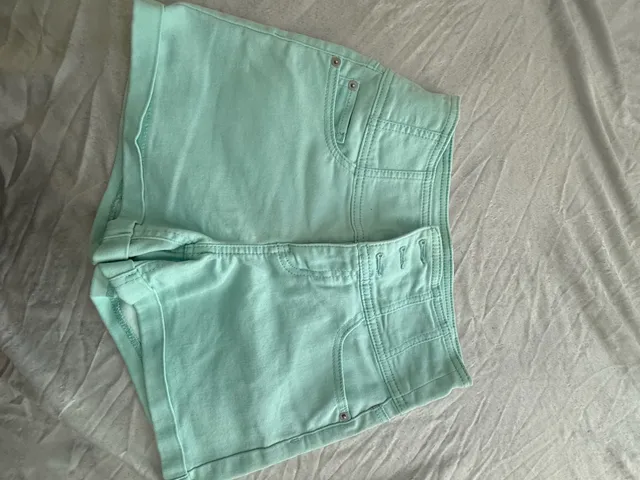 No Boundaries High Rise Shorts Size 7 Mint Green Denim