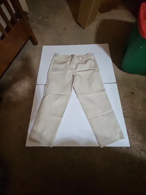 LOFT Curvy Pants Size 12 Beige Straight Leg Chinos