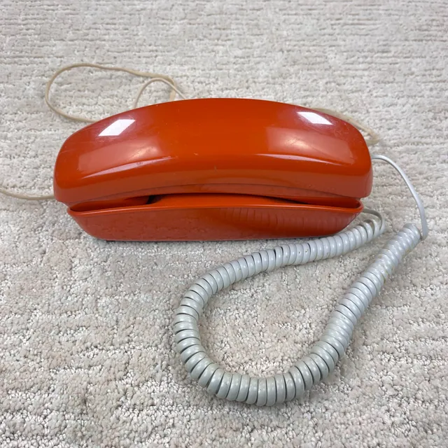 Western Electric Trimline Orange Touch Tone Landline Phone