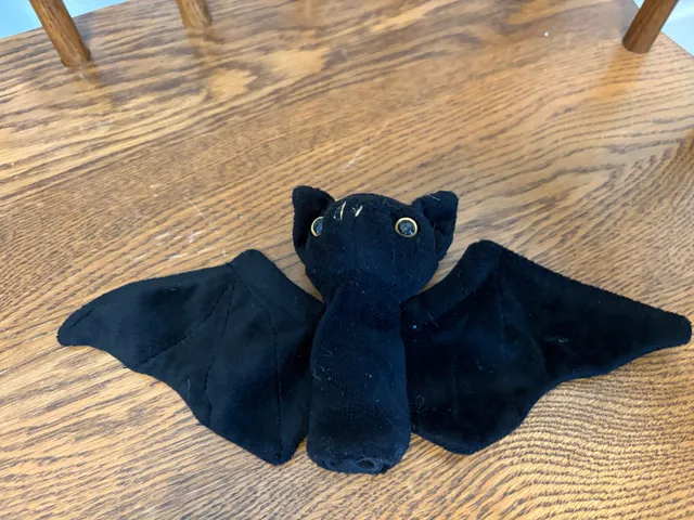 Black Bat Finger Puppet Plush Toy