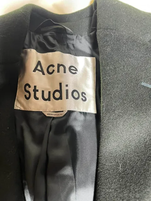 Acne Studios Wool Long Coat Black