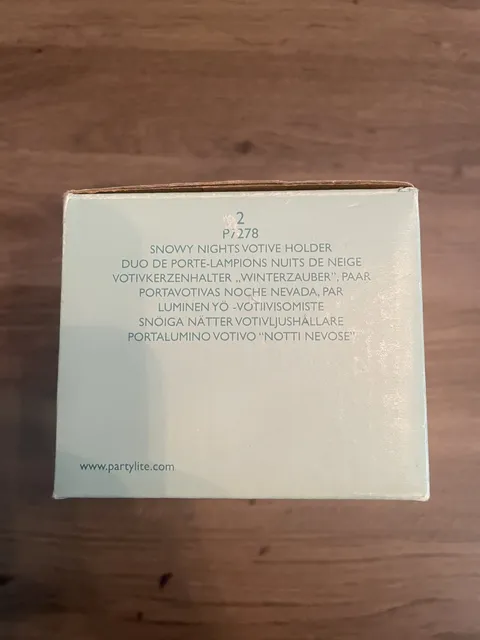 Vintage, NOS PartyLite Snowy Nights Votive Holder Duo 