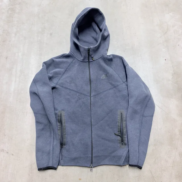 Nike Tech Fleece Full Zip Hoodie Size S Blue Gray