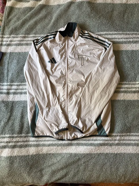 Adidas Reversible Windbreaker Jacket Beige Green