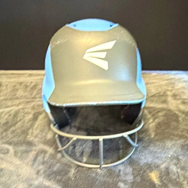Easton Full Face Softball/Baseball Batting Helmet w/ Face Mask Blue/Gray M/L