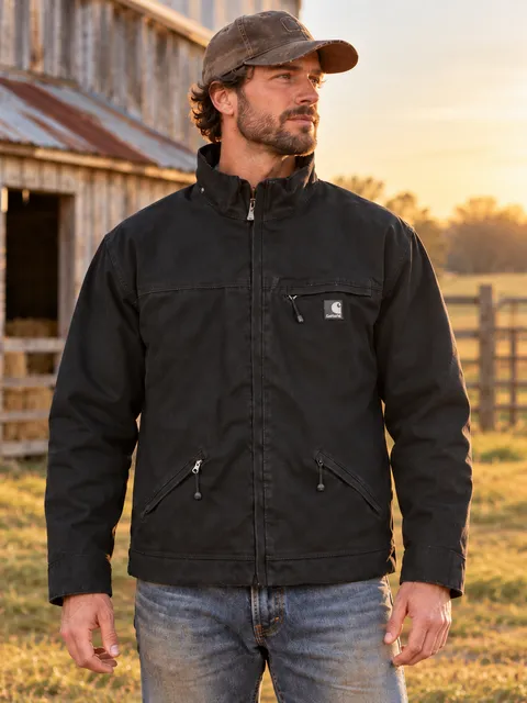 Carhartt Astoria J316 Jacket Black Canvas 2XL Tall Missing Hood