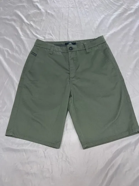 Rip Curl Chino Shorts Size 30 Green Cotton Casual Surf Walkshorts