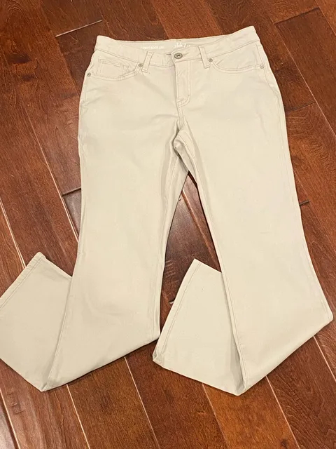 Style & Co Curvy Boot Leg Pants Size 8 Tan Cotton Blend