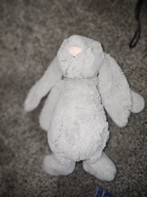 Jellycat Bashful Silver Bunny Plush Stuffed Animal Grey medium