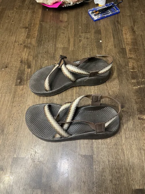 Chaco Z/Cloud 2 Sandals Size W10 Brown Geometric Pattern Straps
